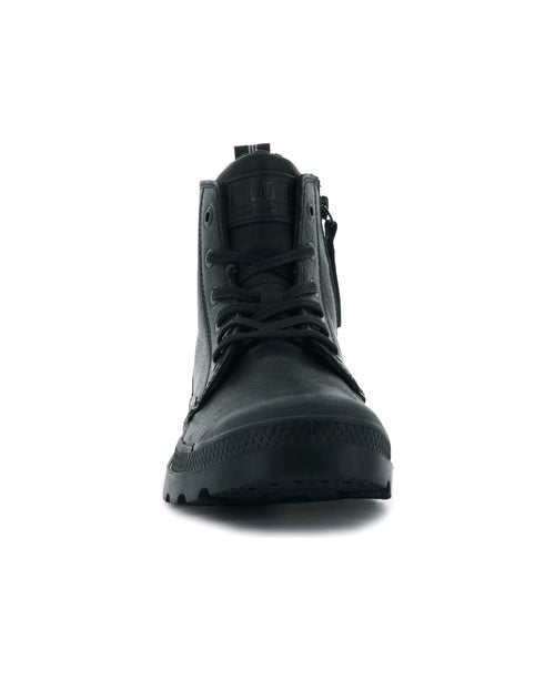 76888-008-M | PAMPA HI ZIP LTH ESS | BLACK/BLACK - PALLADIUM EU - 3