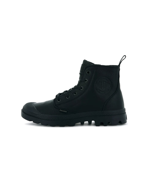 76888-008-M | PAMPA HI ZIP LTH ESS | BLACK/BLACK - PALLADIUM EU - 6
