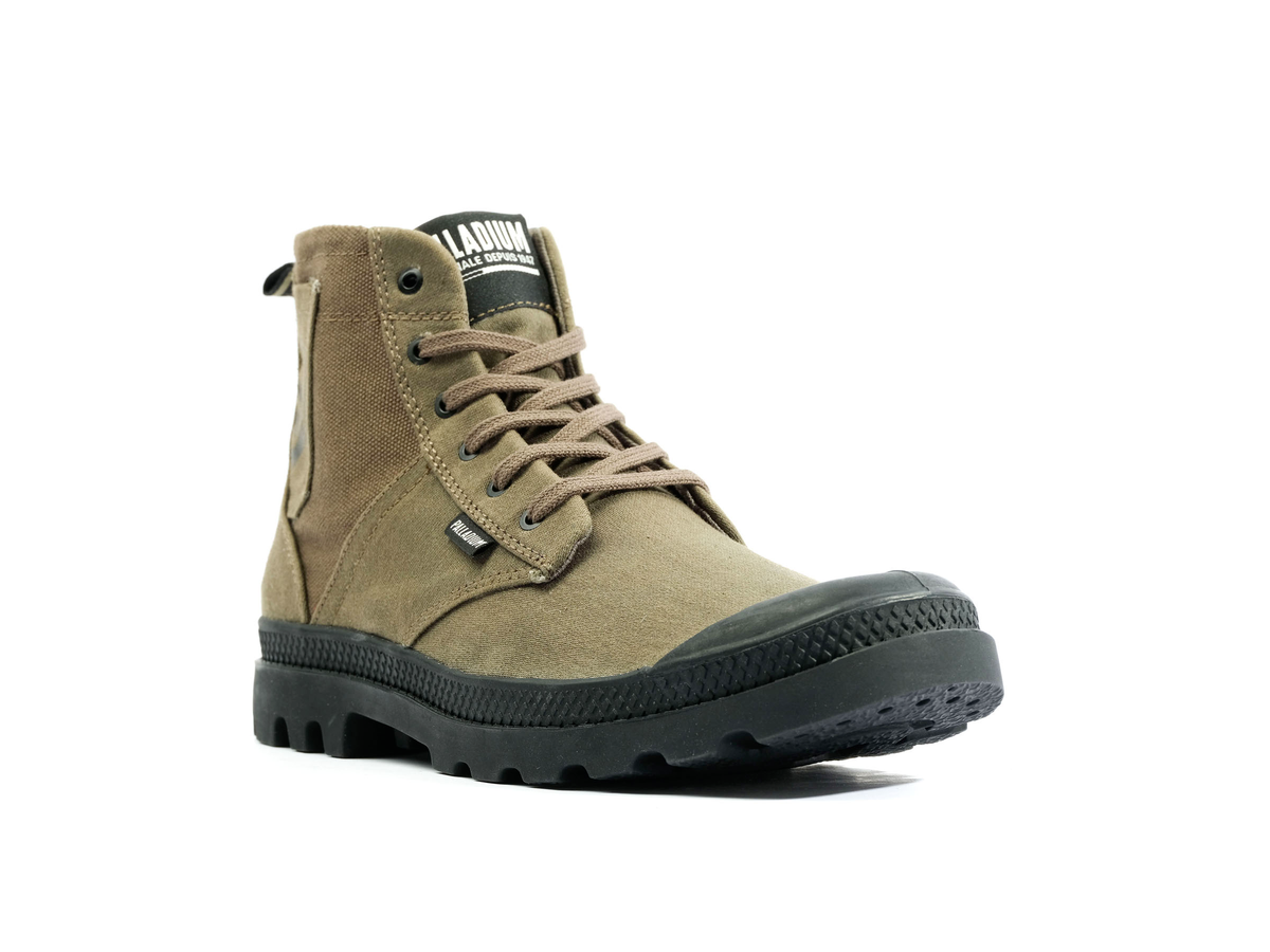 Palladium Unisex Adult Pampa Hi Combat Boots Olive Canvas Sz. M12 W13.5 Palladium Unisex Adult Pampa Hi Combat Boots Olive Canvas Sz  main image 2