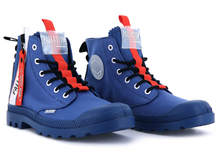 Blue palladium boots hotsell